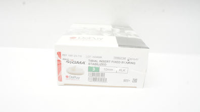 DePuy 1581-23-110 Tibial Insert Fixed Bearing Stabilized Size 3,10mm, XLK (x)